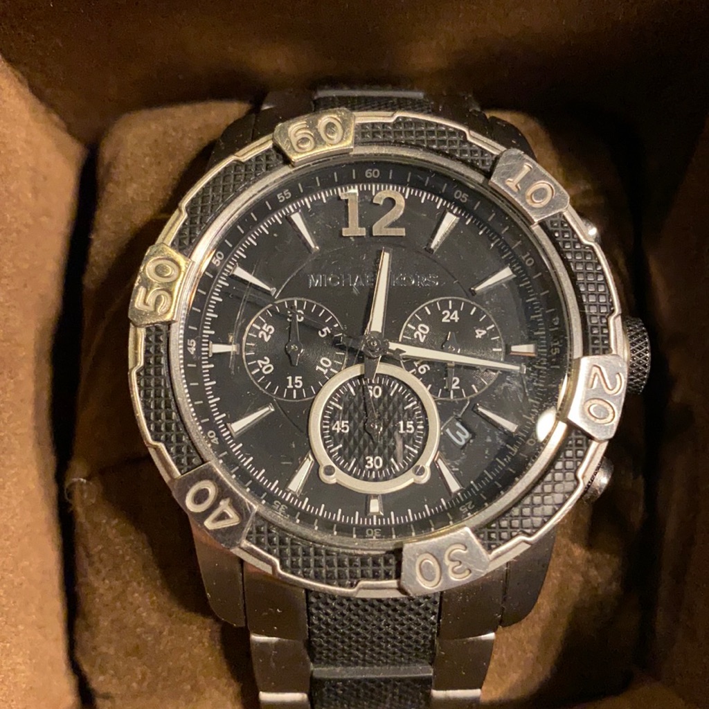 Mens Stainless Steel Rubber Watch Mens Stainless Steel Rubber Watch